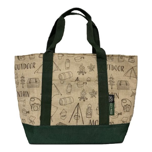 エコバッグ 保冷機能付き 麻風 トート型 LIVE NATURE （ ショッピングバッグ 保冷バッグ マチ付き ）