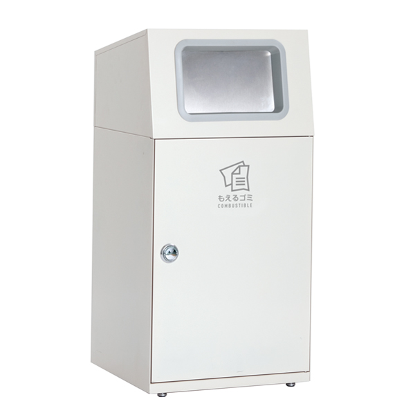 屋外用ゴミ箱 業務用ダストボックス 67L オフホワイト色 ニートST フラップ付 （ 法人限定 ゴミ箱 屋外用 屋外 分別ゴミ箱 分別 業務用 外 ダストボックス ）_9