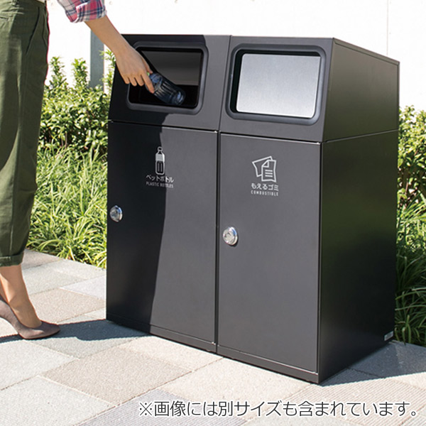 屋外用ゴミ箱 業務用ダストボックス 67L アーバングレー色 ニートST フラップ付 （ 法人限定 ゴミ箱 屋外用 屋外 分別ゴミ箱 分別 業務用 外 ダストボックス ）_7