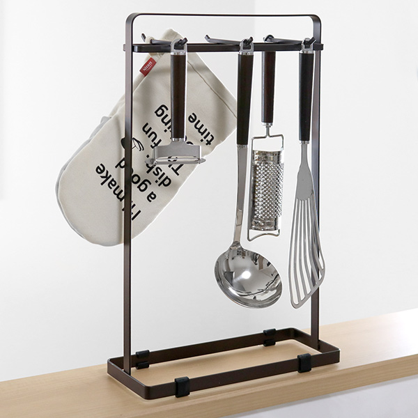 キッチンツールスタンド 置き型 ツールフック Haganege 炭素鋼