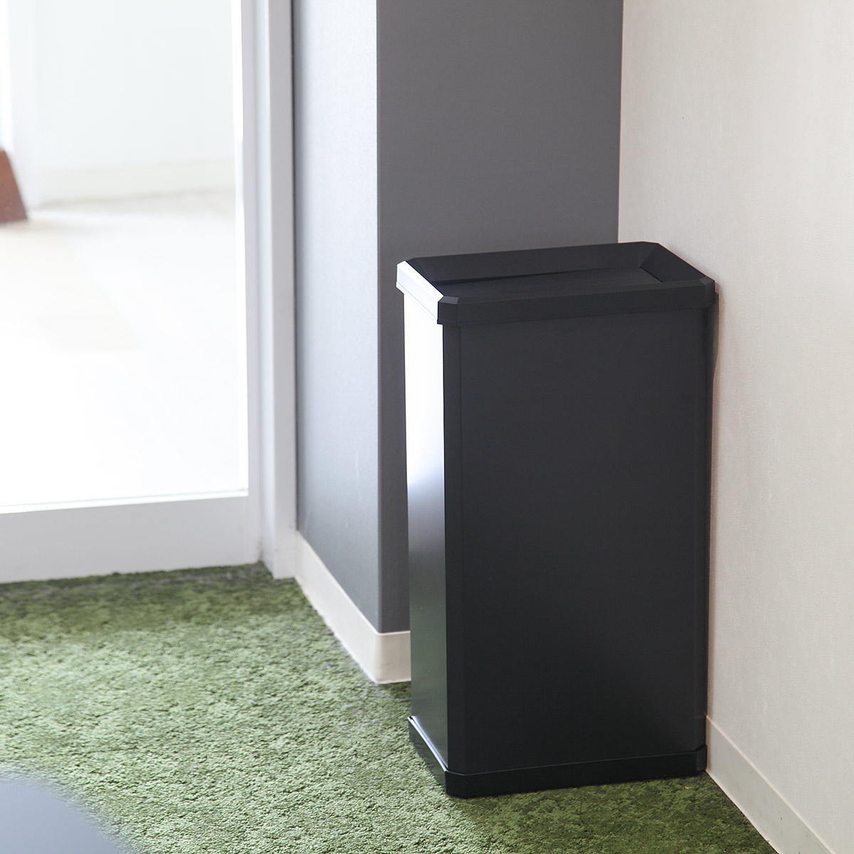 屋内用ゴミ箱 業務用ダストボックス 23L Sサイズ ターンボックス （ 法人限定 屋内用 スイング 業務用 ゴミ箱 ごみ箱 屋内 スイング式 スチール製 ）_9