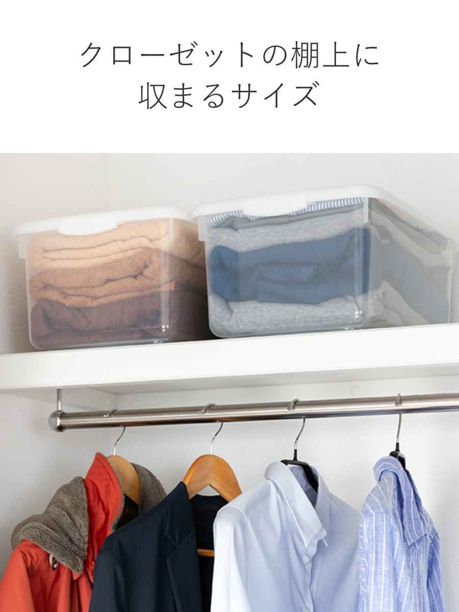サンコープラスチック 収納ケース 幅28.5×奥行40.7×高さ18.5cm フタ