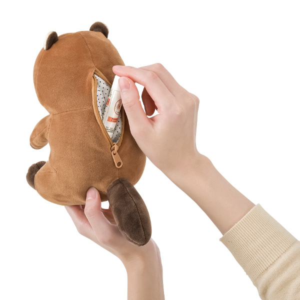 抱き枕 ポンキチ ぬいぐるみ 座り抱きまくら S スマホスタンド