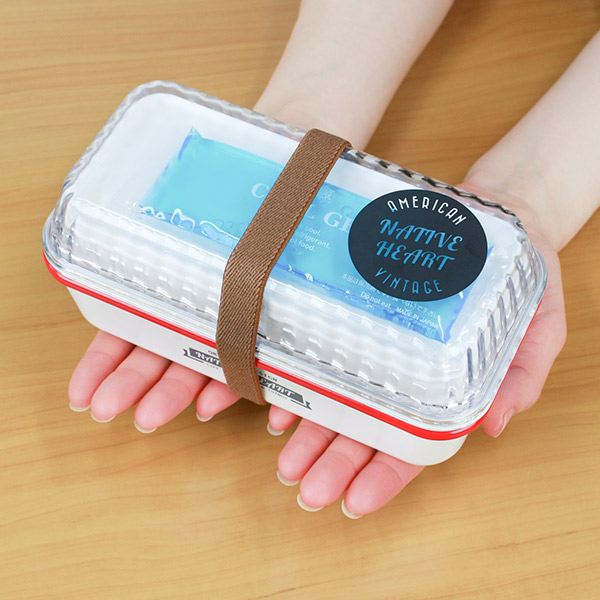 正和 お弁当箱 2段 Native Heart 長角エマリエランチ 590ml 保冷剤付き