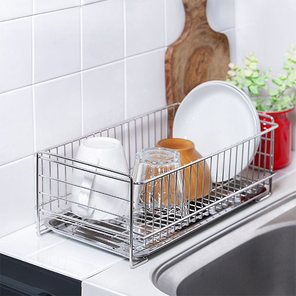 水切りラック スリム どこでも置けるトレー付き...の詳細画像3