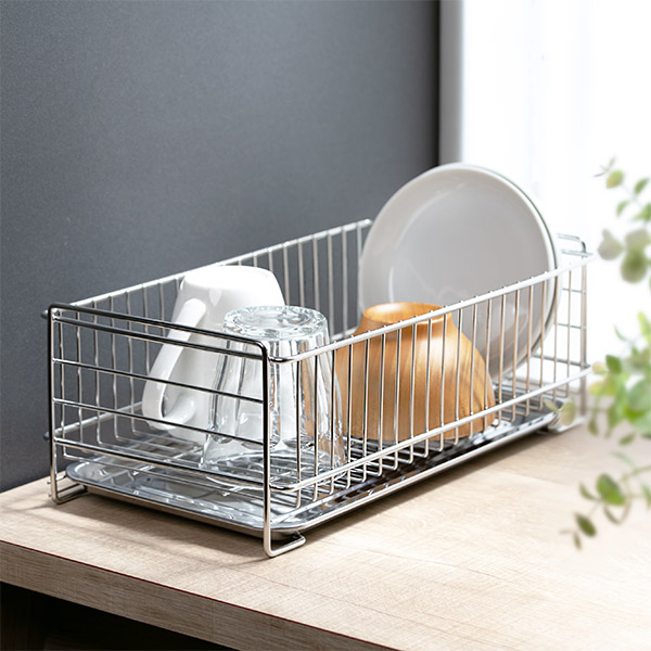 水切りラック スリム どこでも置けるトレー付き...の詳細画像4