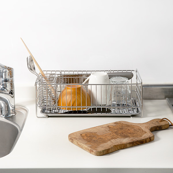 水切りラック スリム どこでも置けるトレー付き...の詳細画像5