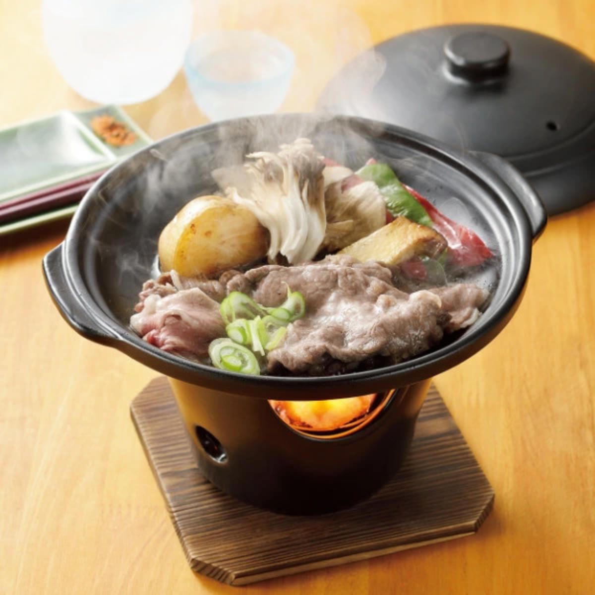 パール金属 陶板焼き コンロセット 陶器製 和ごころ懐石 卓上鍋