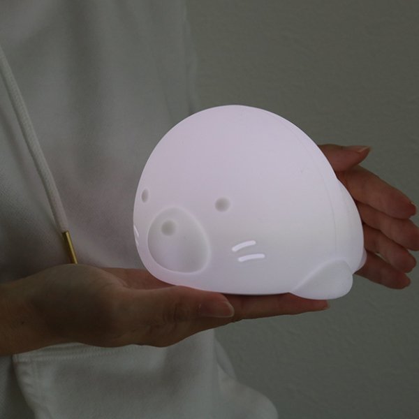 照明 LED シリコンランプ アザラシ （ テーブルライト 卓上 ランプ