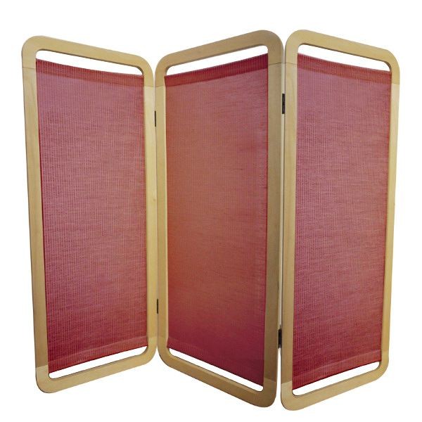パーテーション 3連 衝立 スマホ型 すだれ 麻 天然木 日本製 （ パーティション 目隠し ついたて 仕切り 和風 木製 ） 3連