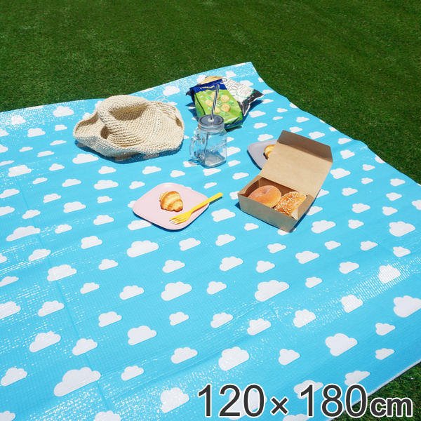 レジャーシート 大判 120×180cm 3〜4人用 クラウド （ レジャーマット ピクニックシート ピクニックマット アウトドア用 厚手 ）