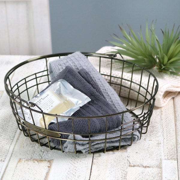 ワイヤーバスケット Tralle Wire Oval Basket M スチール ラウンド