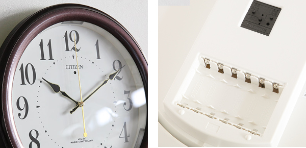 CITIZEN 電波時計 夜間自動点灯 静音 電池付き 掛け時計 電波時計 シチズン CITIZEN 夜間自動点灯機能付き （ 壁掛け