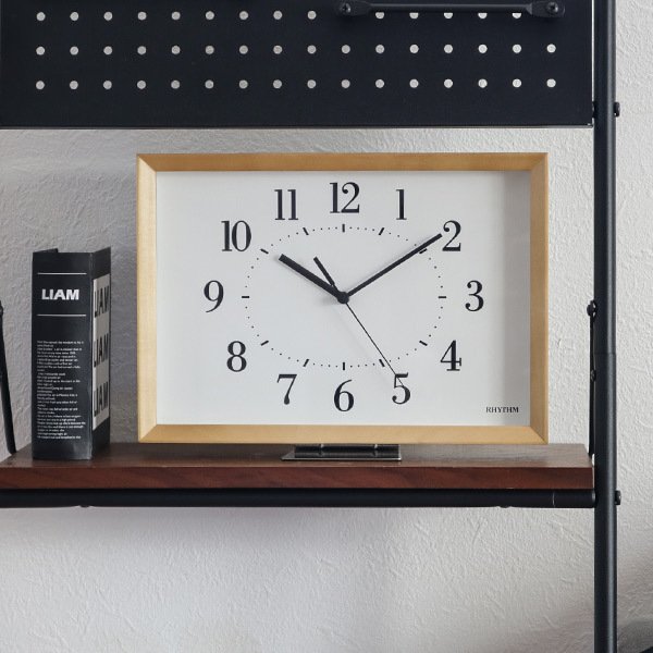 掛け時計 電波時計 掛置兼用タイプ A Series A4 木枠 置き時計 （ 時計 