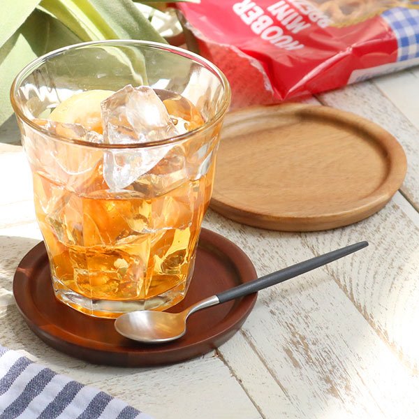 コースター S 10cm カフェ 木製 天然木 フタ （ 丸 トレー 木製コースター 木目 ） :338601:インテリアパレットヤフー店 - 通販  - Yahoo!ショッピング