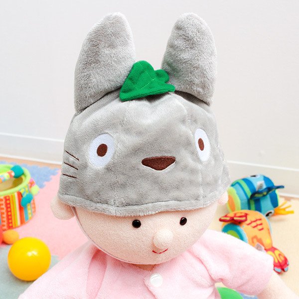 ベビー 帽子 布 となりのトトロ 大トトロ キャラクター （ ベビー帽子 ベビー用帽子 ぼうし ベビーグッズ 音が鳴る ととろ トトロ ジブリ ）