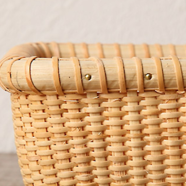 ちどり産業 ナンタケットバスケット 幅27×奥行17×高さ7cm 籐 ラタン