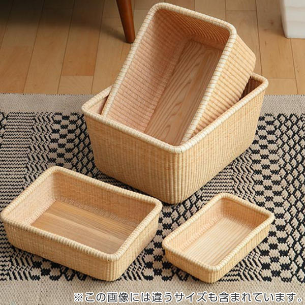 ちどり産業 ナンタケットバスケット 幅33×奥行25×高さ10cm 籐 ラタン