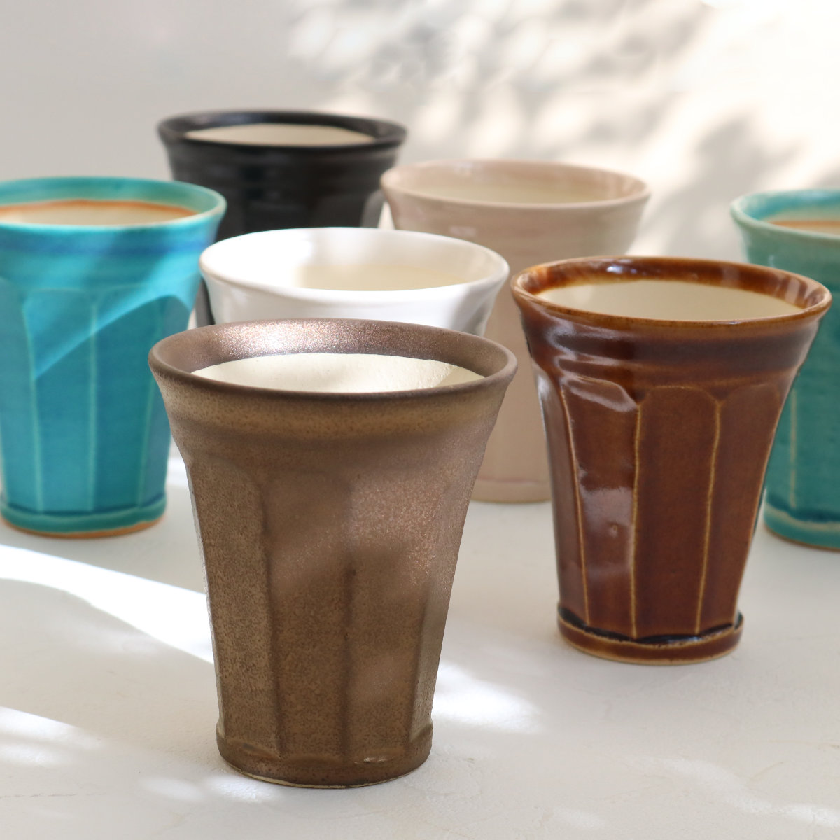 ビアカップ 280ml 泡うま タンブラー 酒器 コップ 陶器 日本製 信楽焼