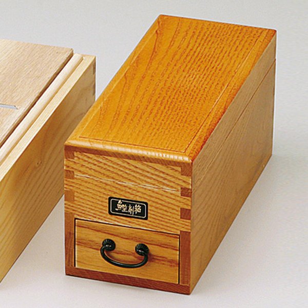 鰹節削箱 ケヤキ風 日本製 （ かつお節削り器 鰹節削り器 かつお節削箱