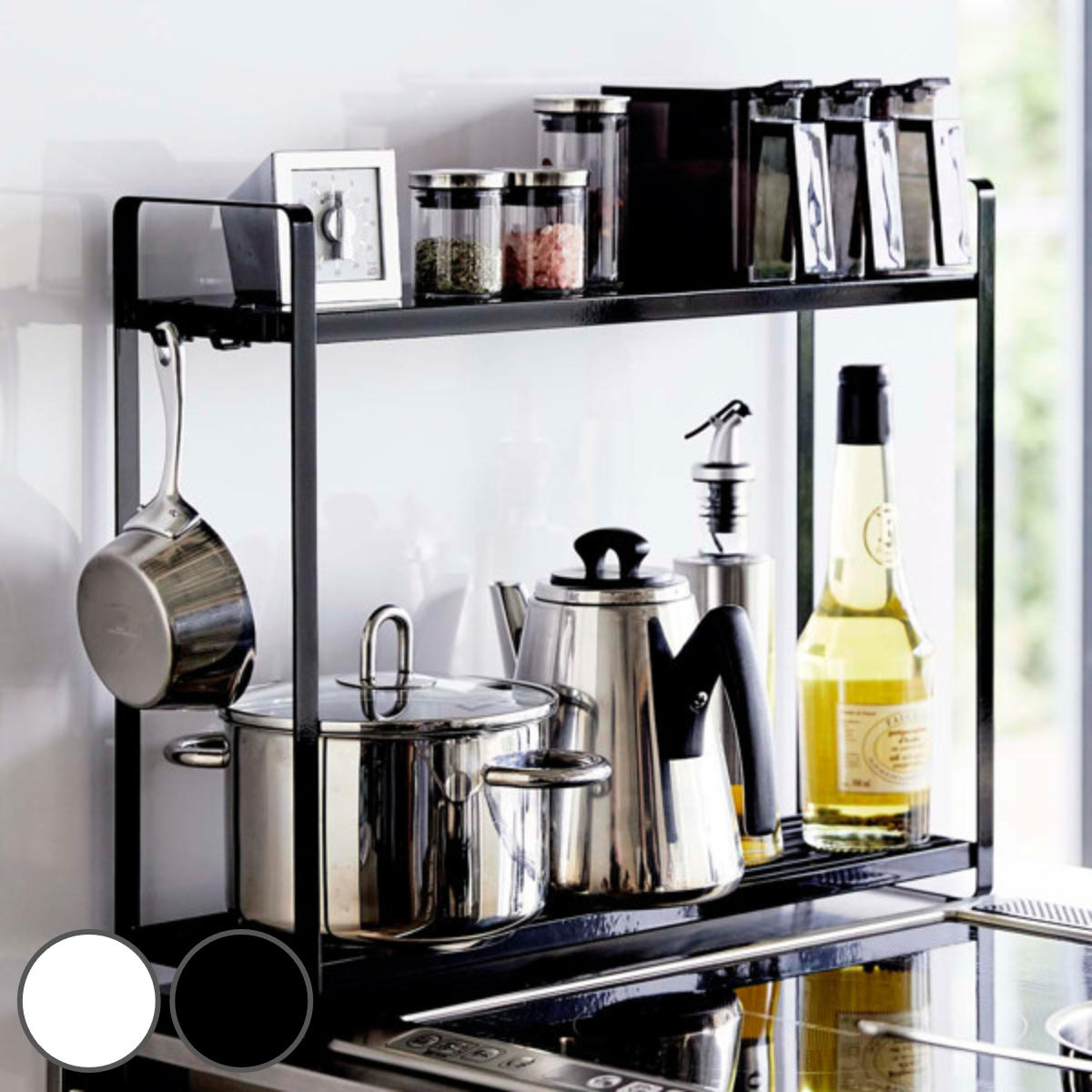 tower 山崎実業 コンロ横ラック2段 タワー （ 4903208051507 調味料