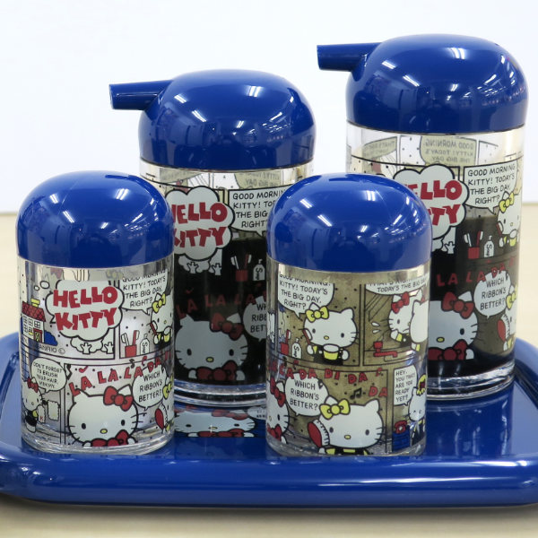 超レア！新品　HELLO KITTY 調味料入れストッカーセット OSK（オーエスケー） 調味料入れ ソース差し 140ml ハローキティ HELLO