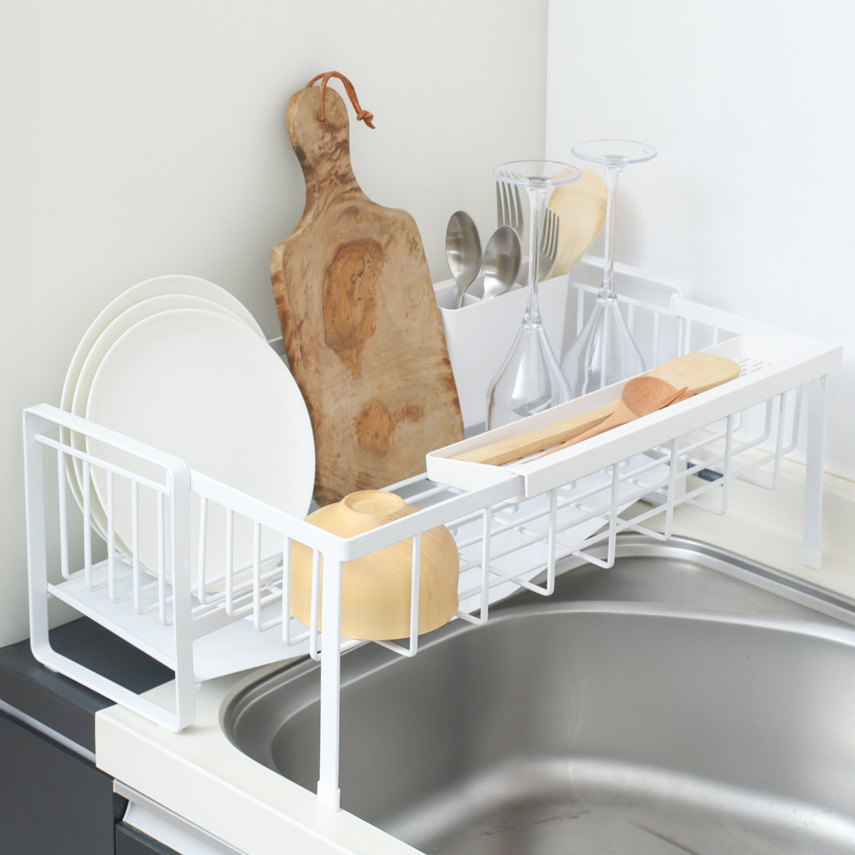 tower 特典付き 山崎実業 水切りラック スペース広がる 伸縮 1段