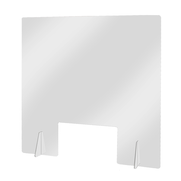 パーテーション アクリルパーテーション 透明 2枚入 窓付きタイプ 幅60×高さ60cm 8050-006 （ 窓付タイプ 自立式 クリア アクリル パネル ）_1
