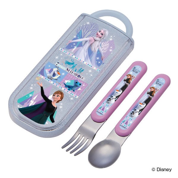 スケーター コンビセット スプーン フォーク スライド式 アナと雪の