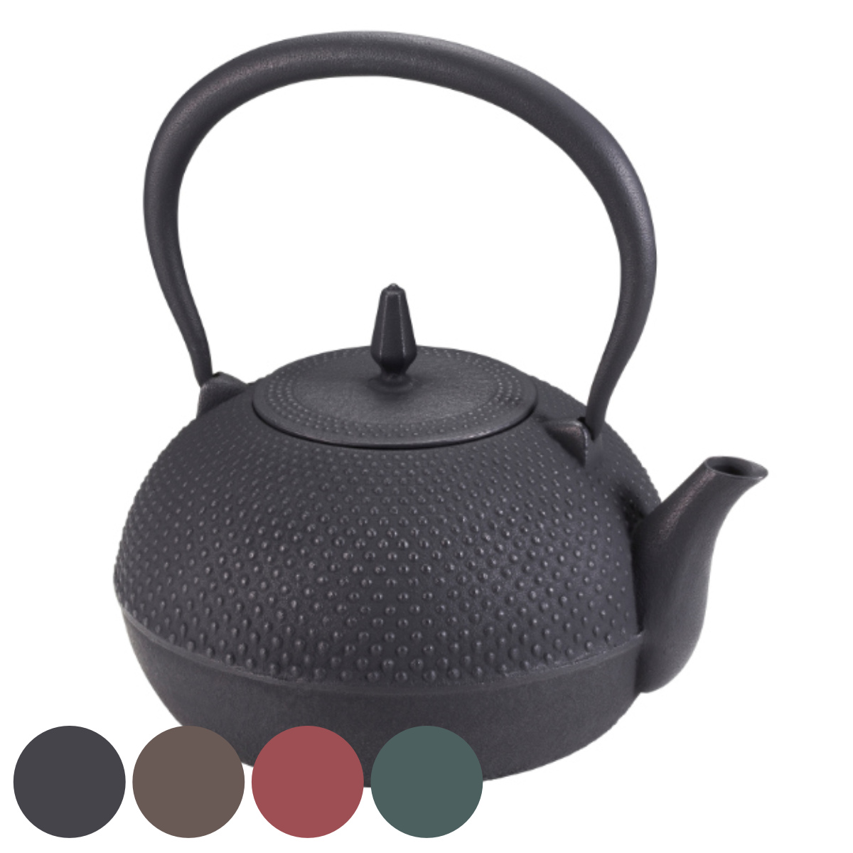 池永鉄工 鉄瓶 1.2L IH対応 梔子あられ文様 小 南部鉄器 日本製