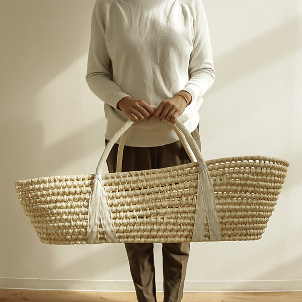 ちどり産業 クーハン ベビー かご 編み込み （ ゆりかご メイズ