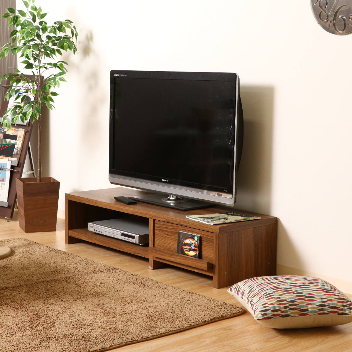 【在庫処分】不二貿易 テレビ台 ローボード 幅120cm ライトブラウン 974 不二貿易（Fuji Boeki） テレビ台 幅120cm ローボード 木目調 シンプル