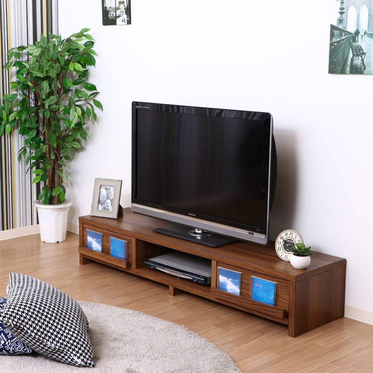 不二貿易（Fuji Boeki） テレビ台 幅150cm ローボード 木目調 シンプル