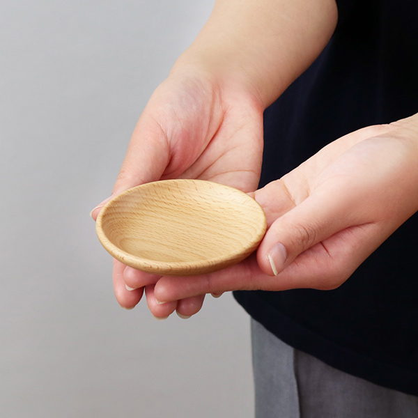プレート 8cm 豆皿 木製 皿 食器 洋食器 天然木 ビーチ 同色3枚セット