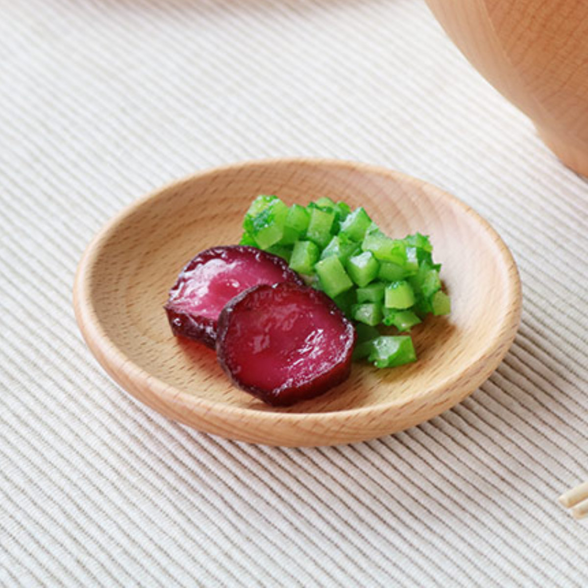プレート 8cm 豆皿 木製 皿 食器 洋食器 天然木 ビーチ 同色3枚セット
