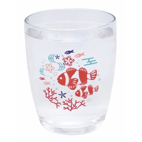 グラス 250ml 色変わり コップ タンブラー 食器 ガラス 日本製 （ ガラスコップ 温度変化 色が変わる 感温グラス 魚 海の生き物 ）｜interior-palette｜03