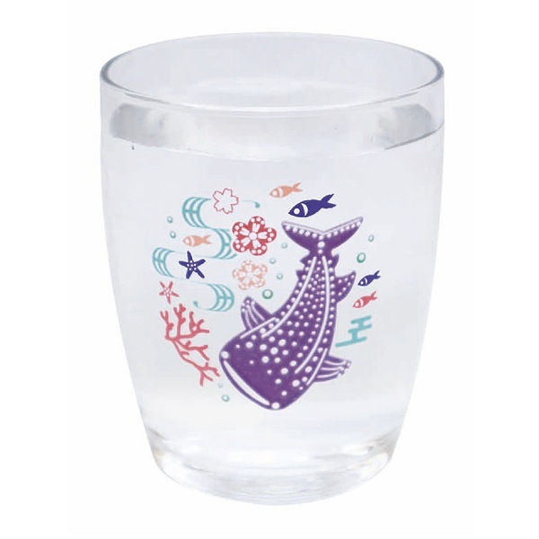 グラス 250ml 色変わり コップ タンブラー 食器 ガラス 日本製 （ ガラスコップ 温度変化 色が変わる 感温グラス 魚 海の生き物 ）｜interior-palette｜06