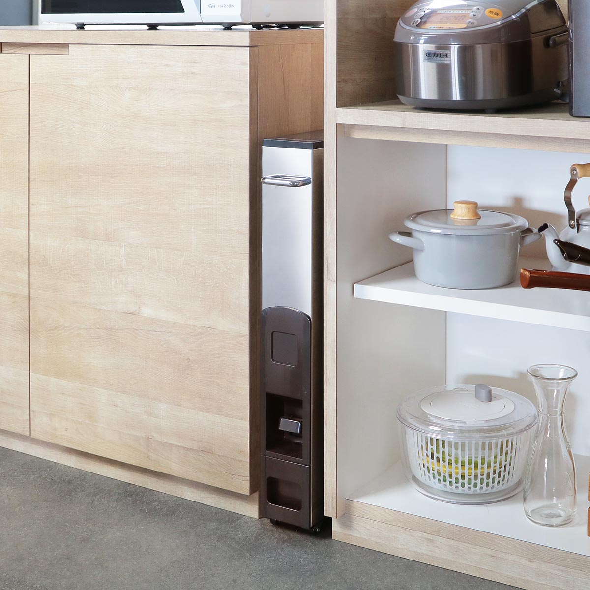 特典付き 米びつ 10kg用 スリム ライスストッカー 12kg （ キャスター