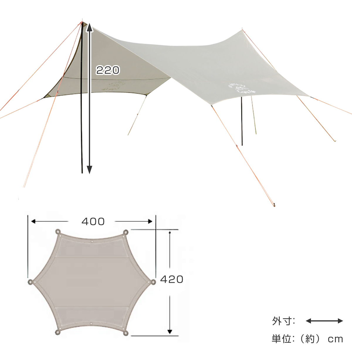 CAPTAIN STAG タープセット（4〜6人用） キャンプやBBQにどうぞ！ 楽天市場】テント タープ 4〜6人用 UVカット キャリーバッグ付
