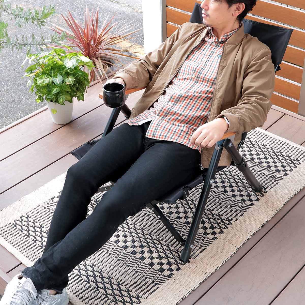 CS BLACK LABEL アウトドアチェア 折りたたみ ロースタイル