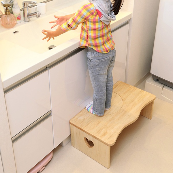 トイレ 踏み台 29cm 木製 天然木 ステップ台 折りたたみ 子供用