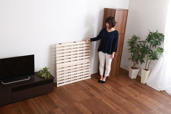 ホームテイスト（HOME taste） すのこベッド ダブル 2つ折り式 桐 桐