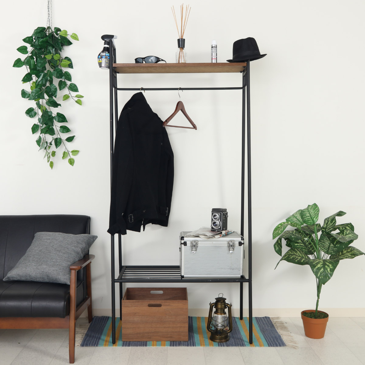 不二貿易（Fuji Boeki） ハンガーラック 幅80cm スチール製