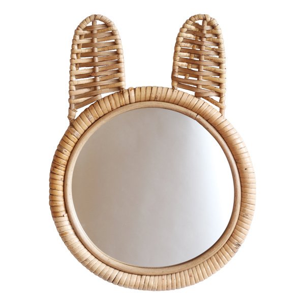 ミラー 幅25cm ラタン うさぎ ラビット 鏡 キッズ 子供用 壁掛け かがみ ウォールミラー カガミ 壁掛けミラー 籐 壁掛け鏡 インテリアパレットヤフー店 通販 Yahoo ショッピング