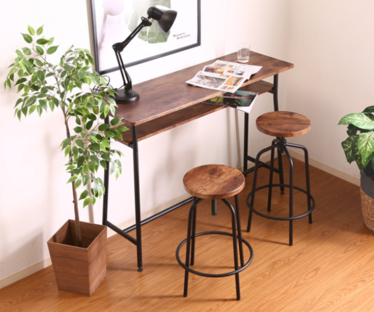 不二貿易（Fuji Boeki） カウンターテーブル 幅120cm キッチンテーブル