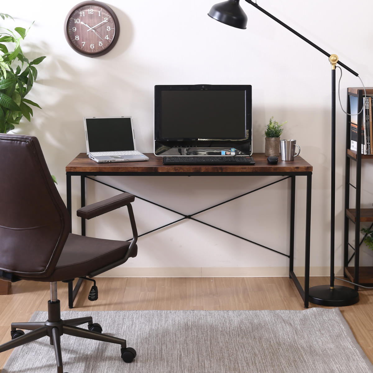 不二貿易（Fuji Boeki） ワークデスク 幅120cm パソコンデスク