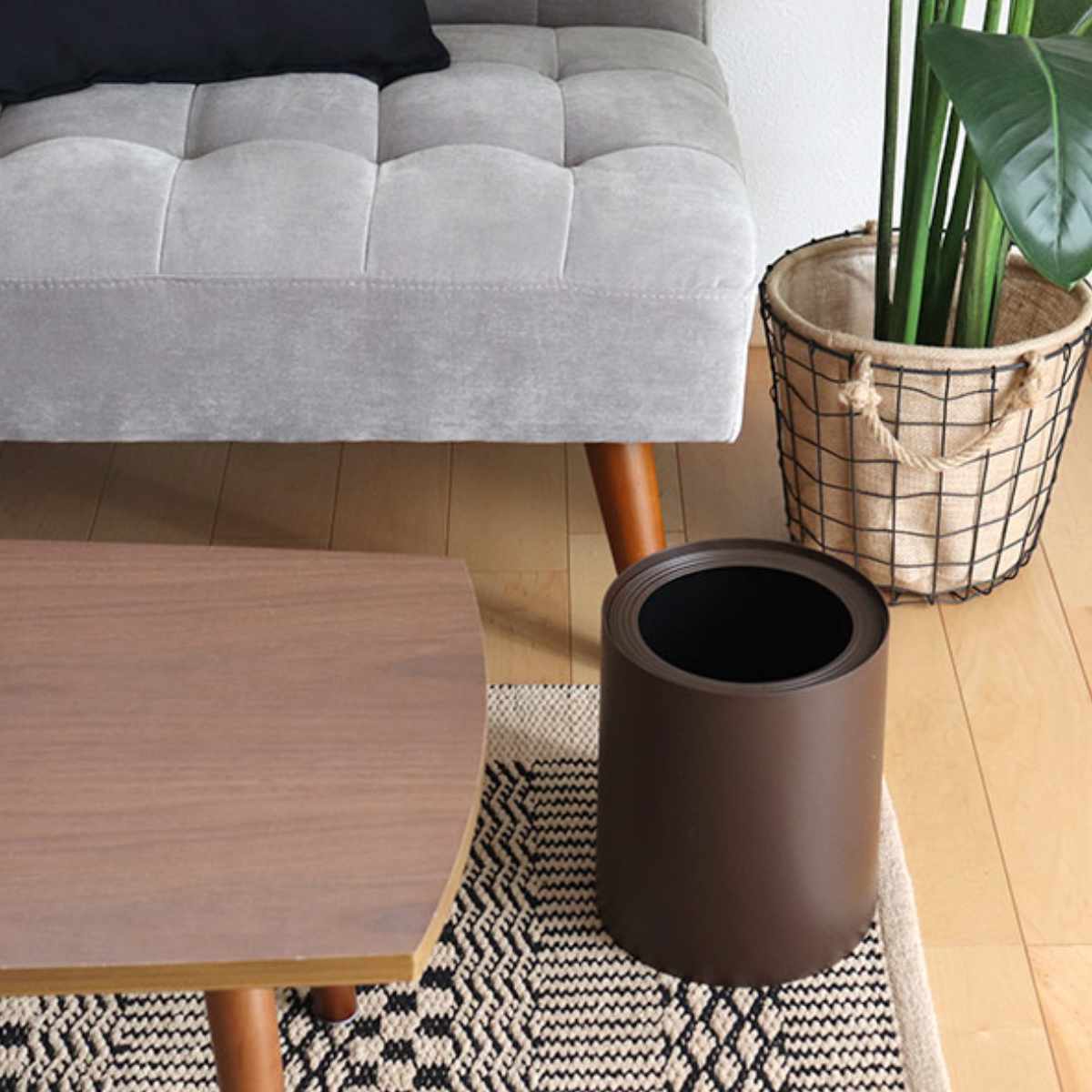 不動技研（FUDOGIKEN） ゴミ箱 6L リップルダストカン （ 6リットル