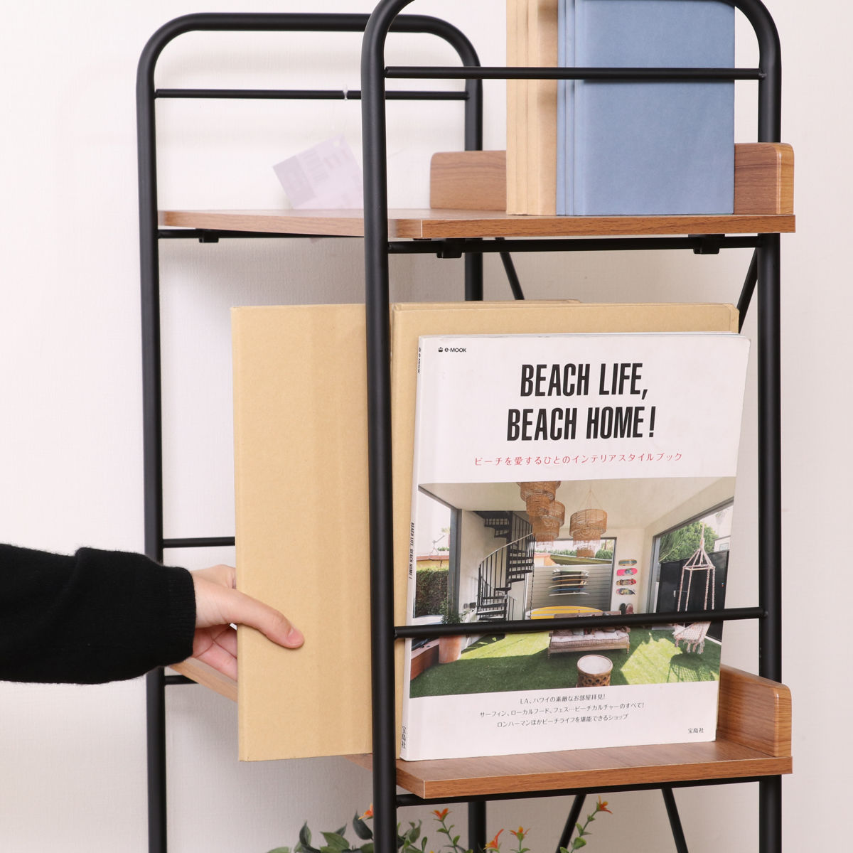 不二貿易（Fuji Boeki） オープンシェルフ 幅71cm 4段 ブルックリン調