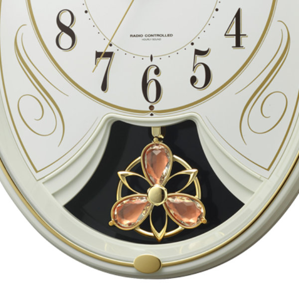 振り子時計 スモールワールドリリィ 電波時計 6曲収録 時計 （ 掛時計