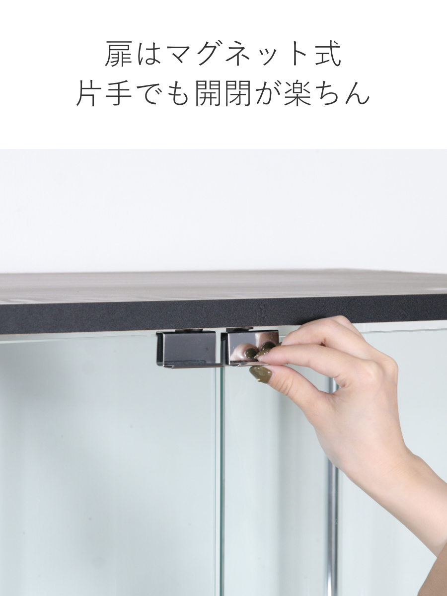 不二貿易（Fuji Boeki） コレクションケース 4段 幅80cm 4面ガラス